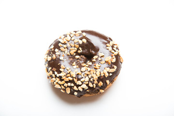 chocolate nuts doughnut