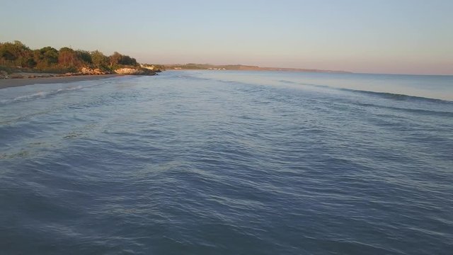 Beach in Sicily from a drone