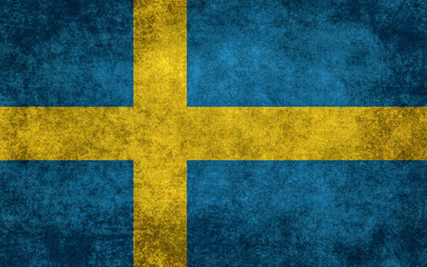 Flag of Sweden with textured treatment