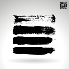 Brushstroke and texture. Vector design. Underline and border.