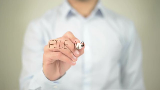 File Not Found , man writing on transparent screen