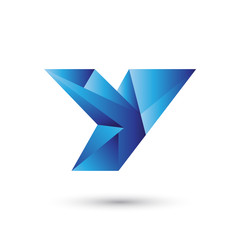 Low Poly Letter Y Logo
