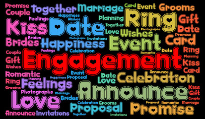 Engagement word cloud concept 
