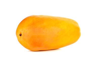 ripe papaya isolated on the white background
