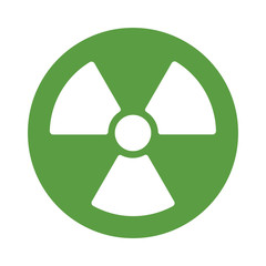 nuclear, atom, ecology green icons set on white background