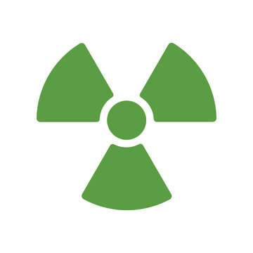 nuclear, atom, ecology green icons set on white background