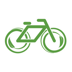 Fototapeta premium bicycle, ecology green icons set on white background