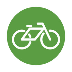 bicycle, ecology green icons set on white background