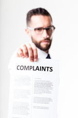 complaints shown by disapponted customer