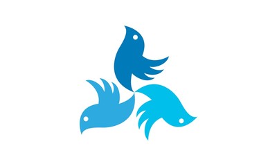 Three Bird fly logo