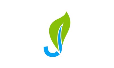 J Letter Green Leaves Logo
