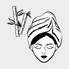 Spa center design. Skin care concept. Flat illustration