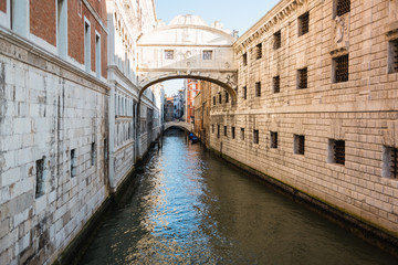Fototapeta na wymiar Bridge of Sighs Venice Italy 