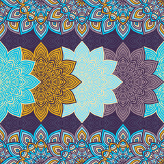 Ethnic floral seamless pattern