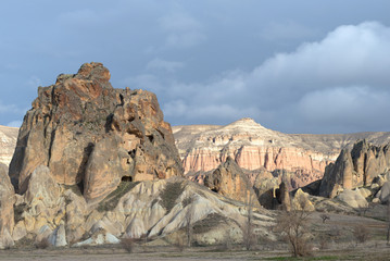 Fototapeta premium January day in the mountains of Cappadocia. Turkey