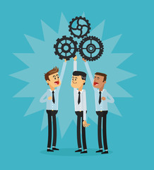 Businessman design. Success icon. Colorful design 