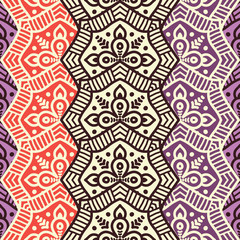 Ethnic floral seamless pattern