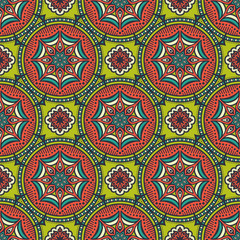 Ethnic floral seamless pattern