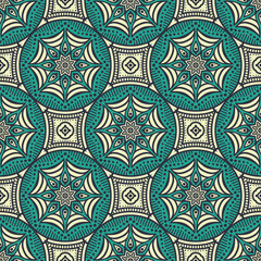 Ethnic floral seamless pattern