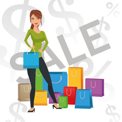 Shopping design. commerce icon. Colorful design 