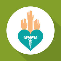 Medical design. Care icon. Health concept