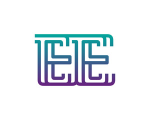 EE lines letter logo