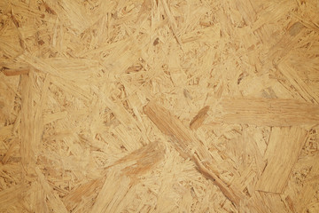 Sheet of plywood with fragments of compressed sawdust