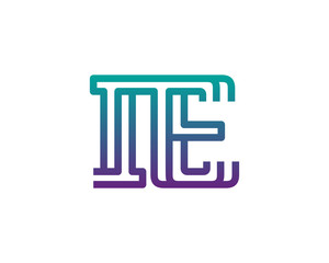 IE lines letter logo