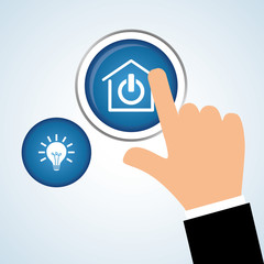 Smart home design. Technology icon. system concept