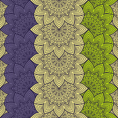 Ethnic floral seamless pattern