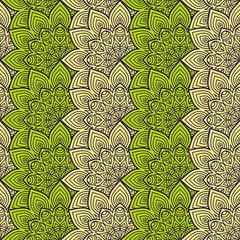 Ethnic floral seamless pattern