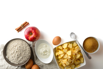 ingredients for baking Charlotte