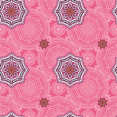 Ethnic floral seamless pattern