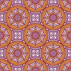 Ethnic floral seamless pattern