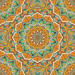 Ethnic floral seamless pattern