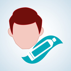 Dental care design. health concept. medical care icon, editable vector