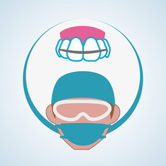 Dental care design. health concept. medical care icon, editable vector