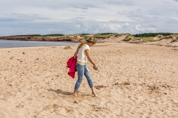 cute woman on the beach