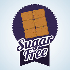 Sugar free design. candy concept. sweet icon, editable vector