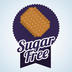Sugar free design. candy concept. sweet icon, editable vector