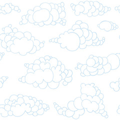 Hand  drawn clouds pattern