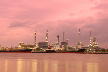 A oil refinery factory in Thailand