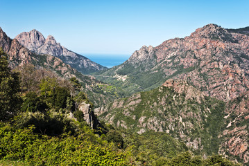 Spelunca Canyon and Porto Valley in Corsica Island