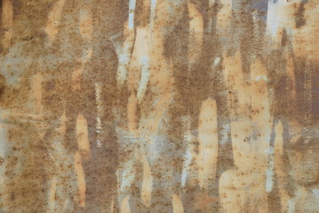 orange brown blue background rusty painted iron