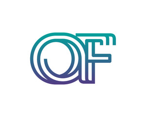 OF lines letter logo