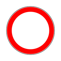 srr57 SignRoundRed - Verbotszeichen für Durchfahrt verboten - g4364 - obrazy, fototapety, plakaty