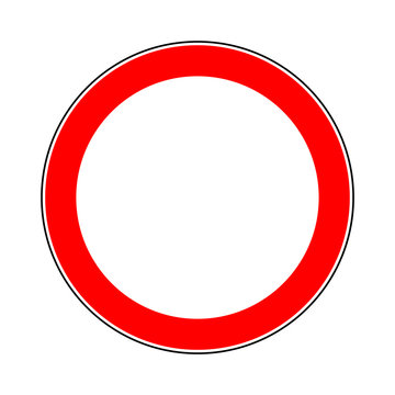 srr57 SignRoundRed - Verbotszeichen für Durchfahrt verboten - g4364