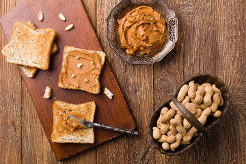 Sandwich with peanut butter