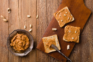 Sandwich with peanut butter