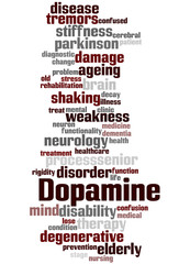 Obraz premium Dopamine, word cloud concept 7
